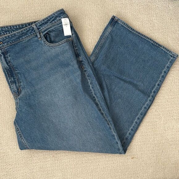 NWT Old Navy Mid Rise Wide Leg Jeans Plus Size 26 - Picture 3 of 9